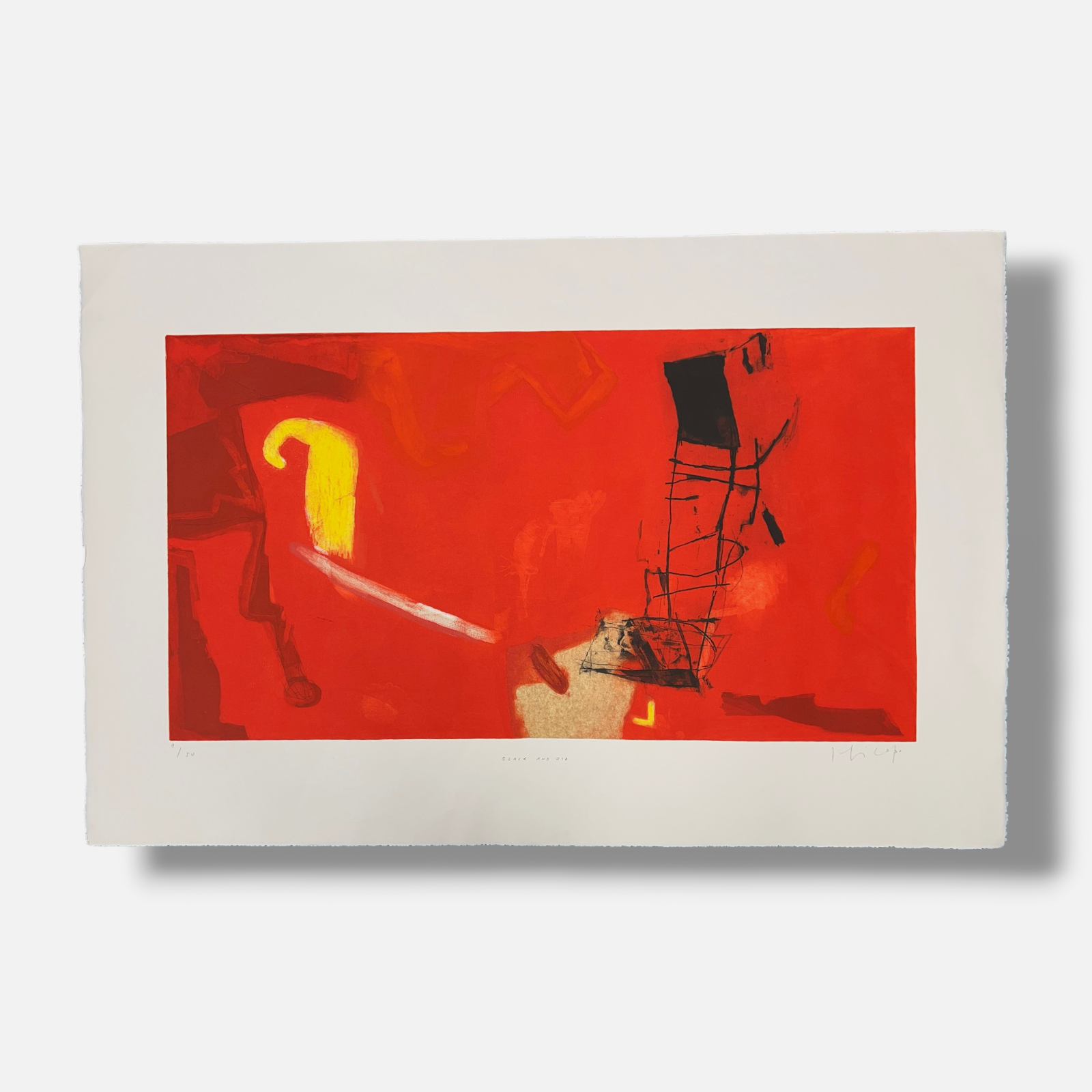 Joaquín Capa Eiriz "Black & Red" 1999 Limited Signed Fine Wall Art Print