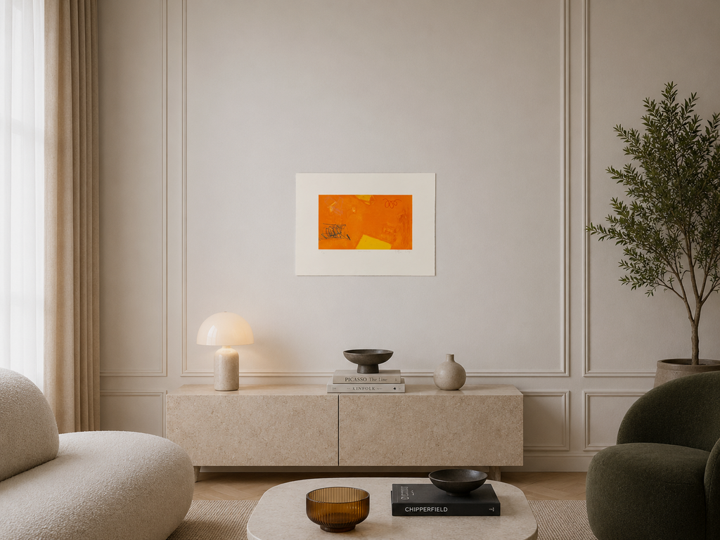 Joaquín Capa Eiriz "Plano Amarillo" /65 Limited Signed Fine Wall Art, 56Lx76W cm