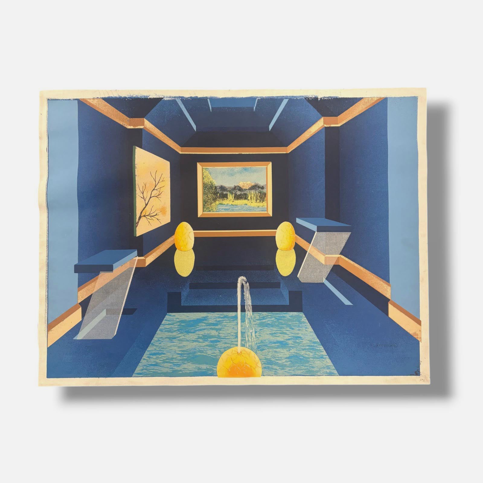 Félix Ferreras "Cristina" 1998 Limited Signed Canvas Fine Wall Art Print 54Lx73W