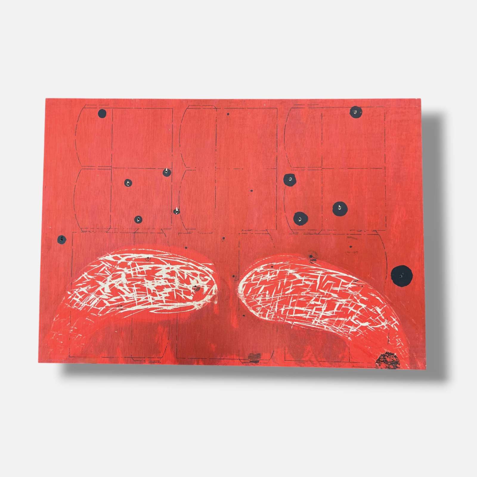 David Israel Pérez Aznar "Cruzar La Puerta (Rojo)" Limited Signed Wall Art Print