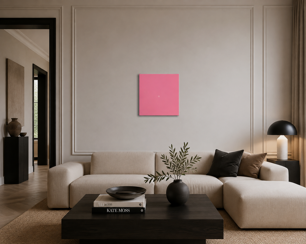 Eduardo Scala "Serie Ars Magenta 7" /32 Limited Signed Fine Wall Art, 65Lx65W cm