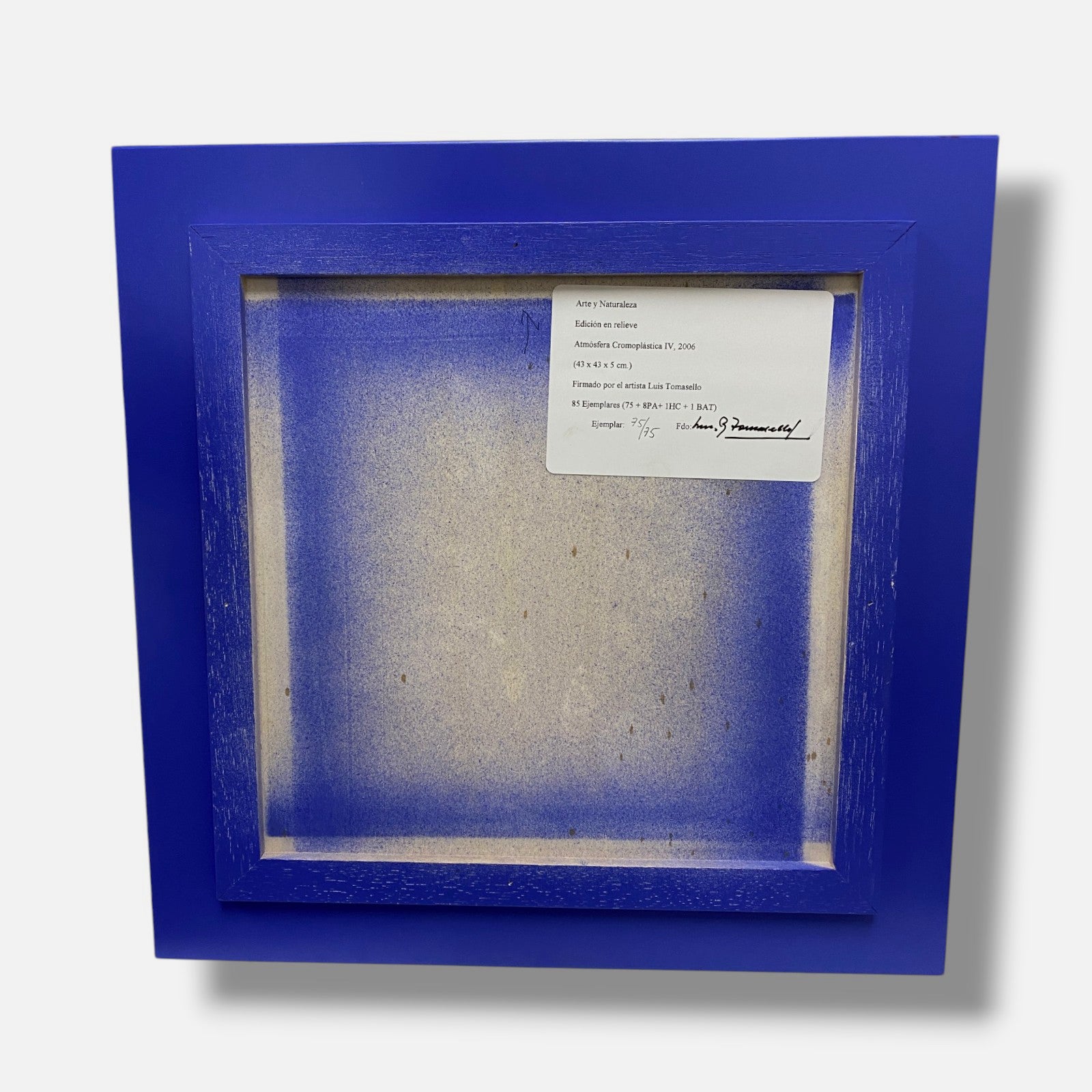 Luis Tomasello "Atmósfera Cromoplástica IV" 2006 Signed Fine Wall Art 43 x 43 cm