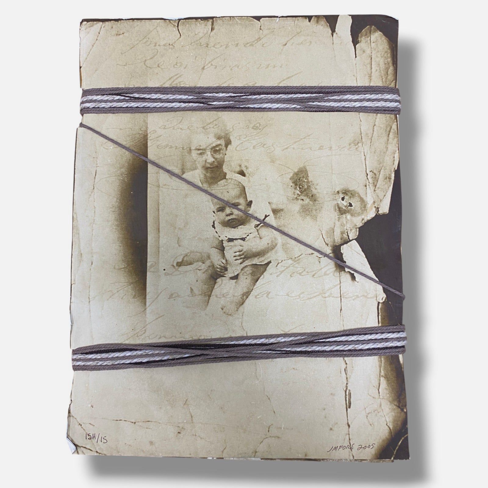 José Manuel Fors "Atados de memoria "H" 2005 Book Collage Fine Art