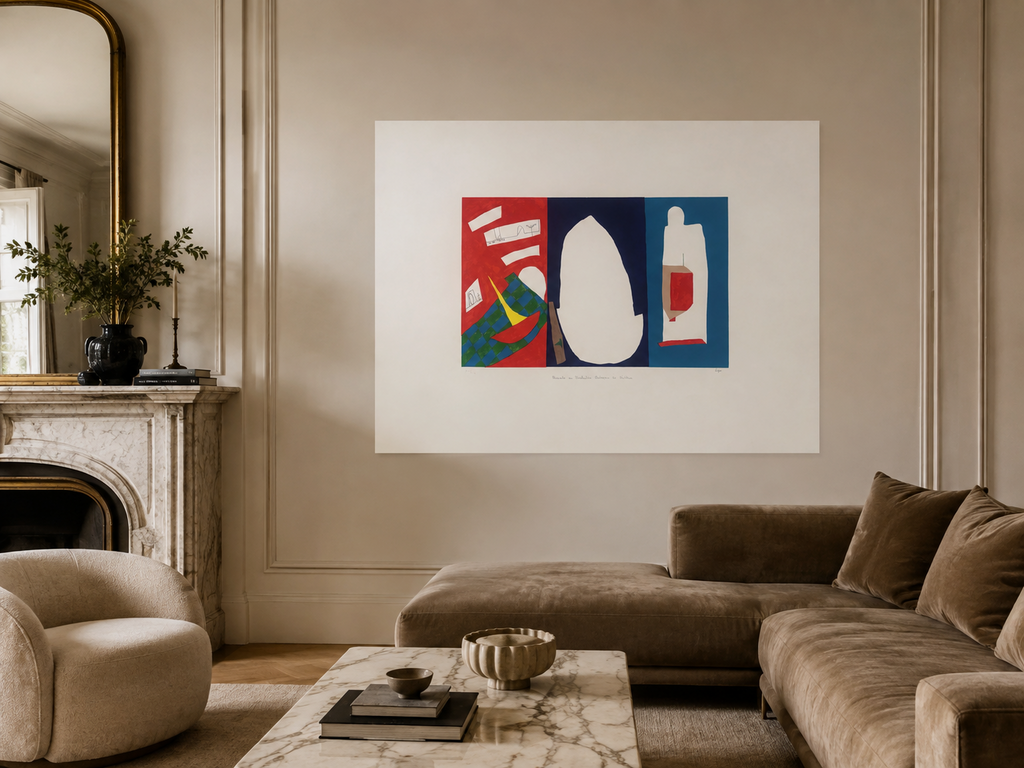 Álvaro Lapa "Cabeças de Cérebro" P.T. 2005 Limited Signed Fine Wall Art 70Lx100W