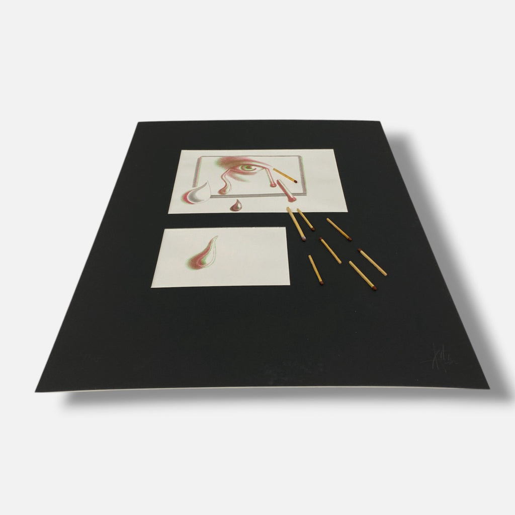 Luis Eduardo Aute "Lagrimas De Fuego" 2006, Fine 3D Art Print | 49 x 40 cm.