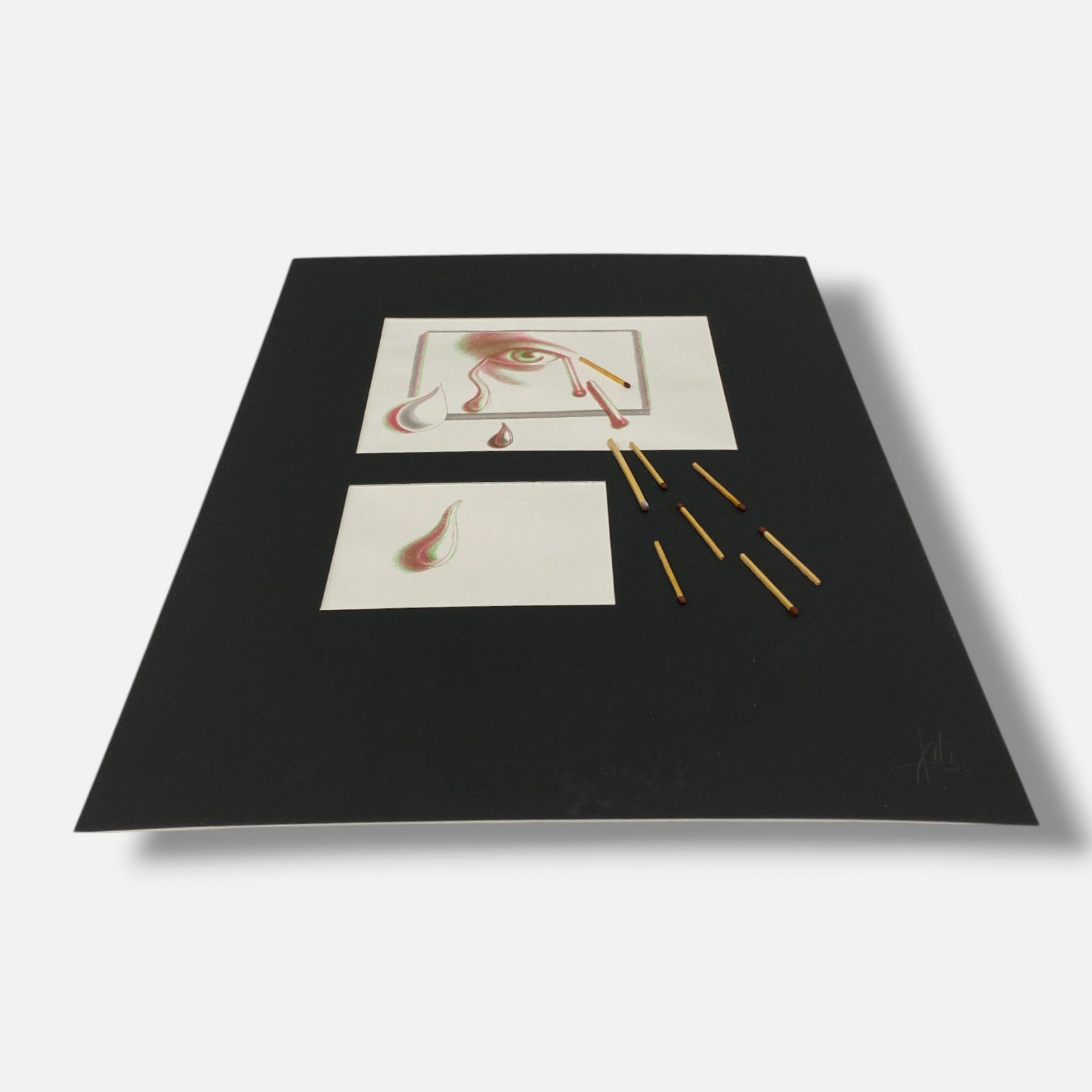 Luis Eduardo Aute "Lagrimas De Fuego" 2006, Fine 3D Art Print | 49 x 40 cm.