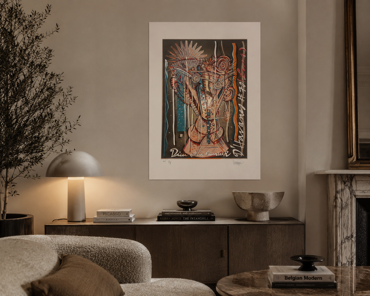 Carlos Sánchez Pérez "Dieu est un fumeur d'Havanes #70" H.C. Limited Signed Art