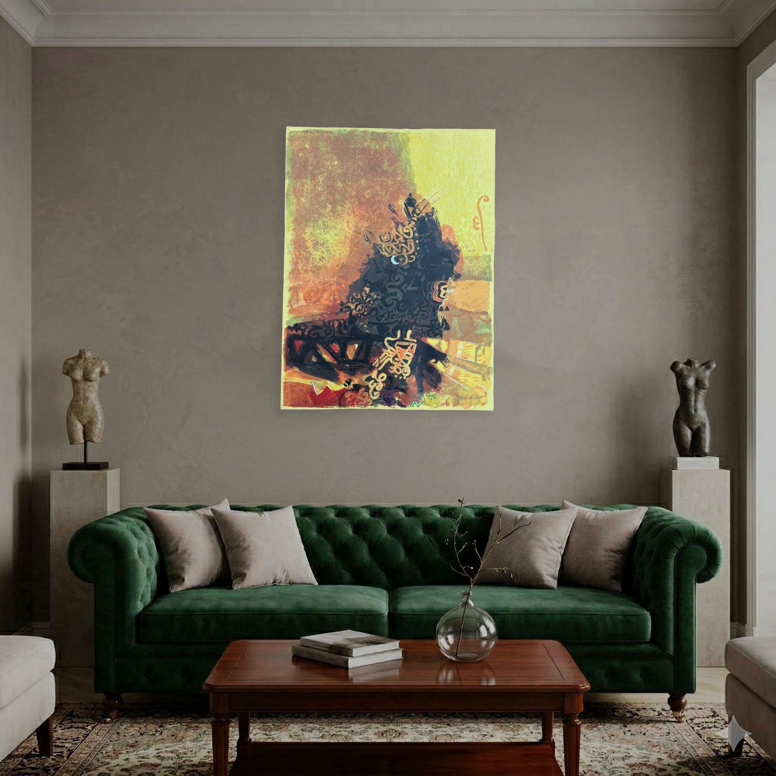 Rashid Diab "Ecos De La Memoria" P.T. Signed Limited Wall Art Print, 77 x 101 cm