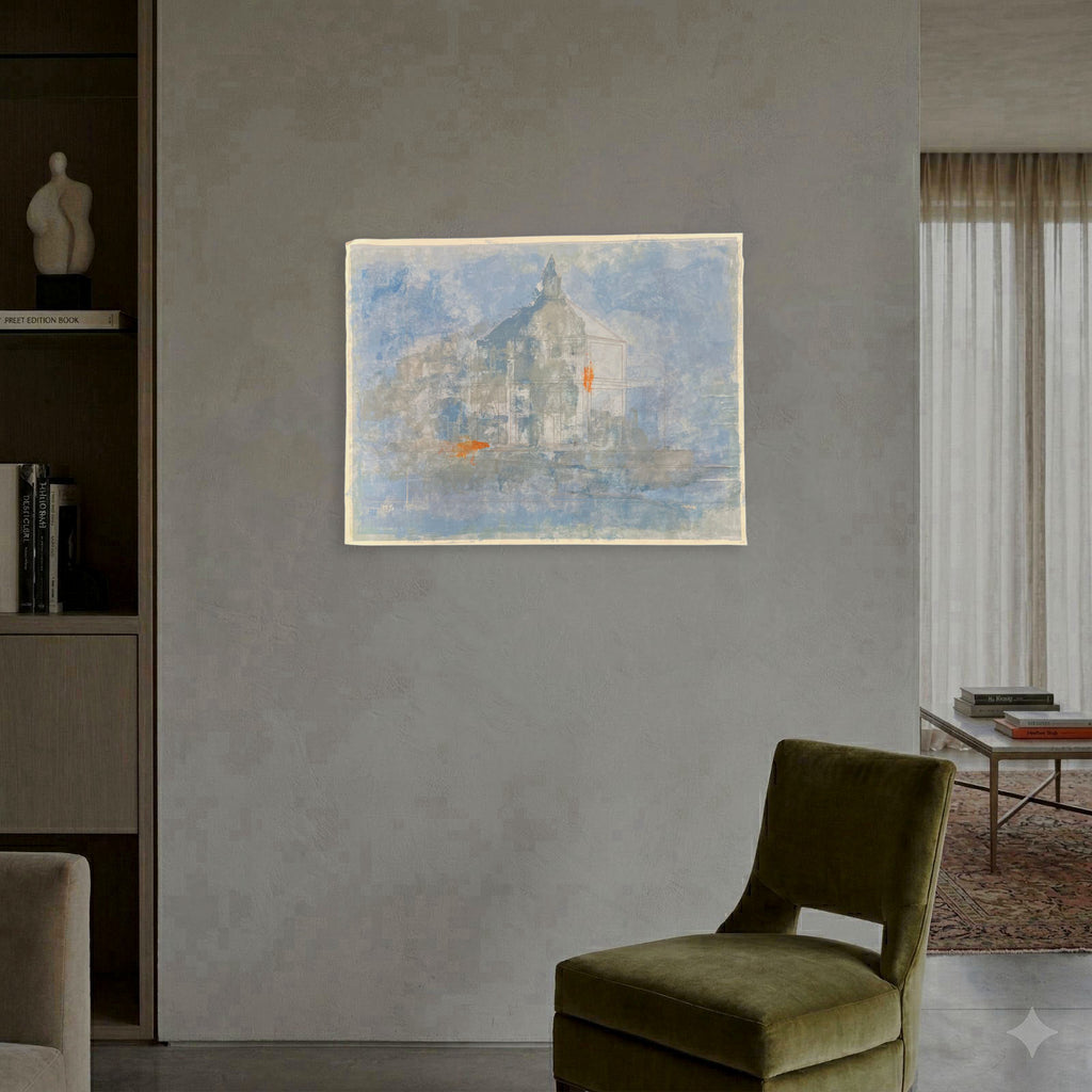 José Antonio Pérez de Vargas y Saldaña "Templo De Silencio" P.T. Signed Wall Art