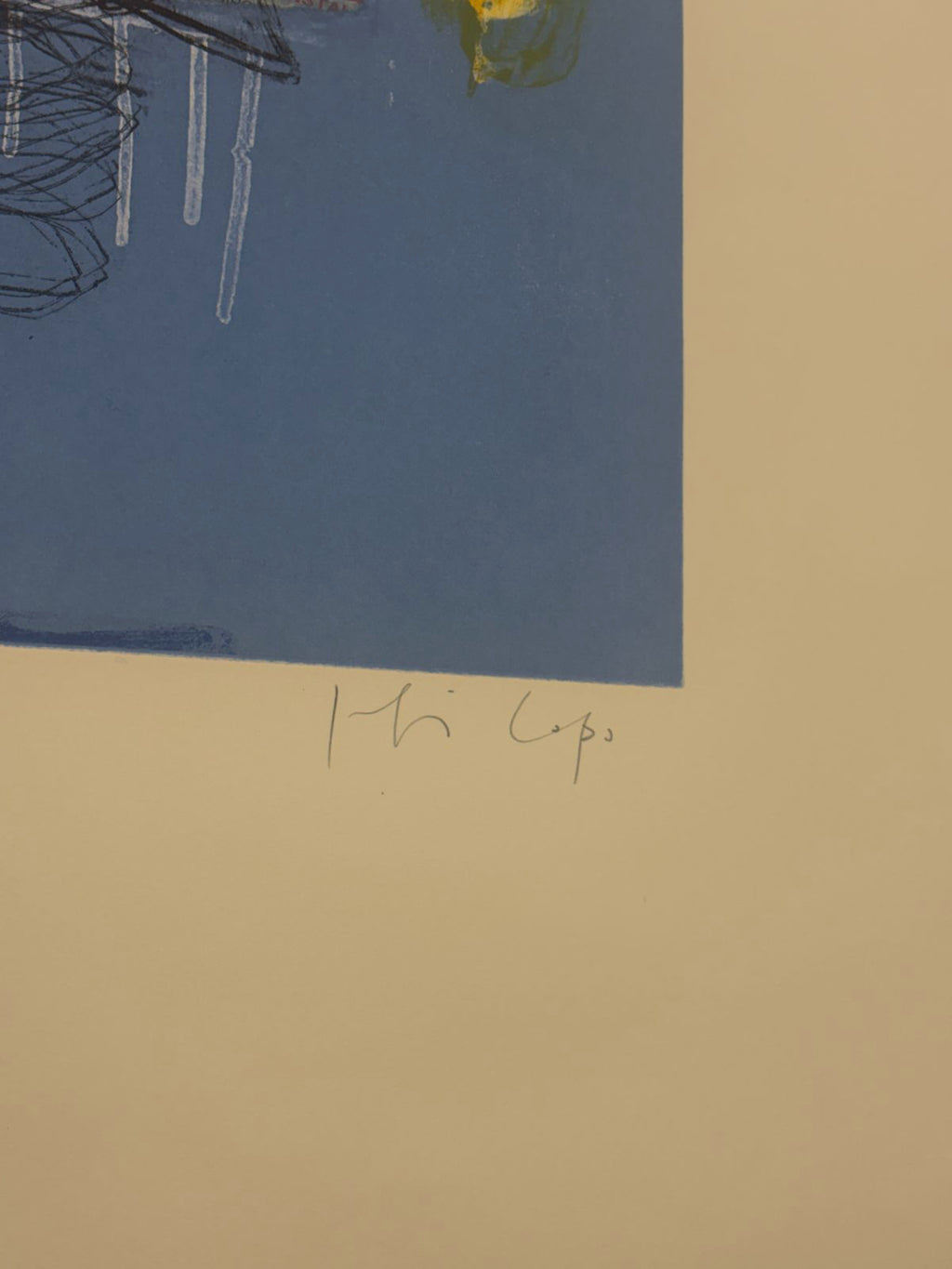 Joaquín Capa Eiriz "Collage on blue" /65 Limited Signed Fine Wall Art, 56L x 76W