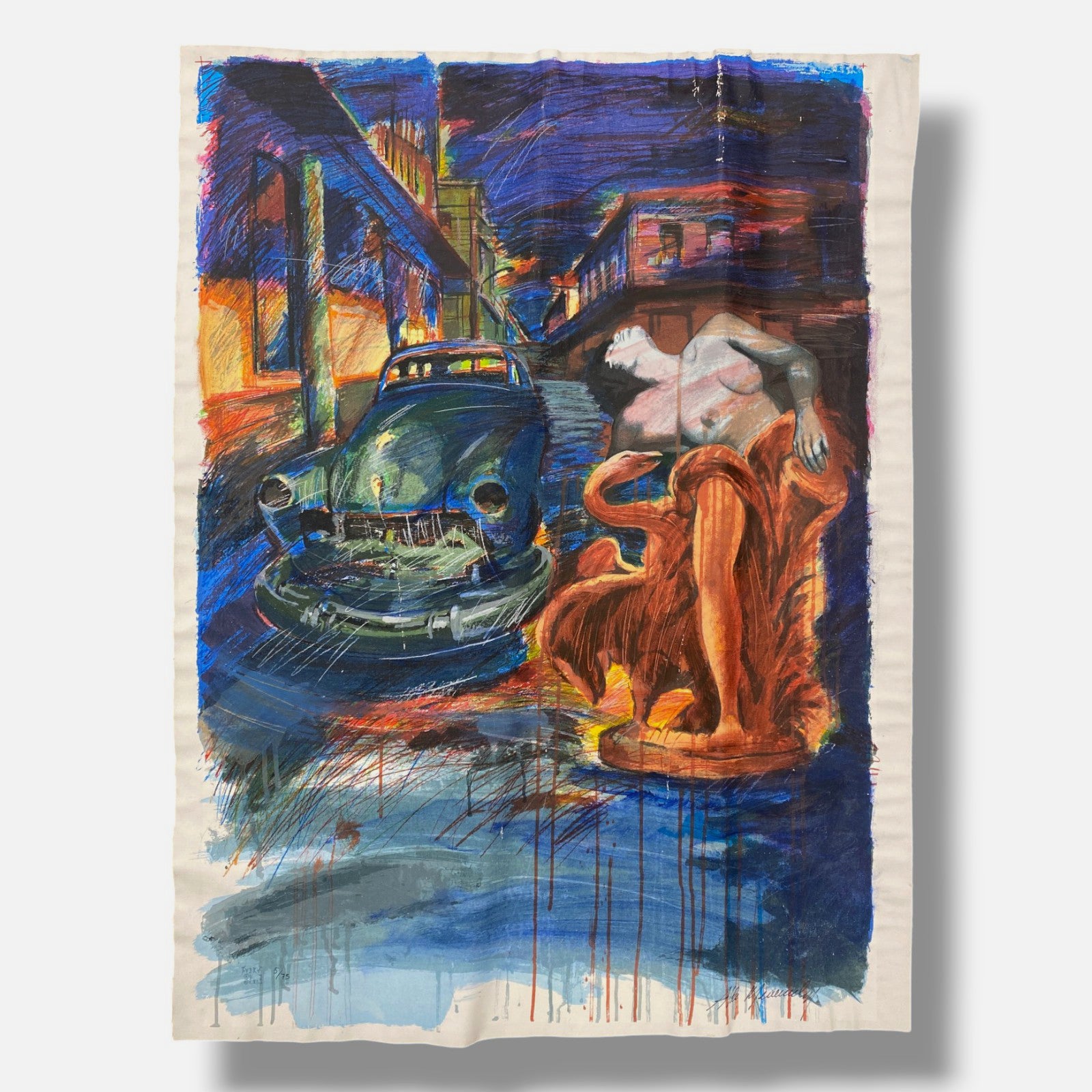 Aldo Menendez "La Marana Y El Prodigio" 2001 Limited Signed Wall Art | 100x73 cm