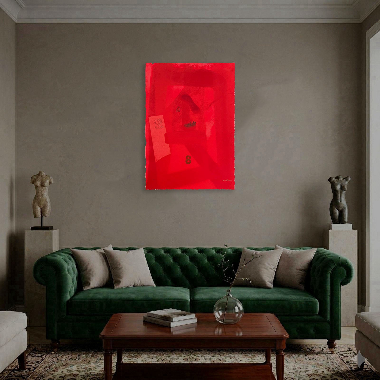 Paolo Laudisa "Rosso Tramonto Di Fuocco" H.C. Signed Wall Art Print, 70x100 cm