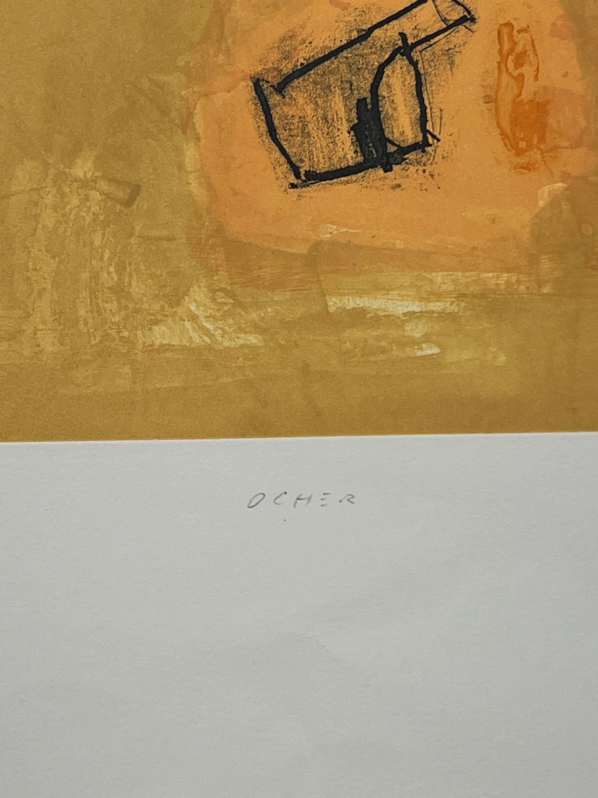 Joaquín Capa Eiriz "Ocher" /65 Limited Signed Unframed Fine Wall Art, 56Lx76W cm