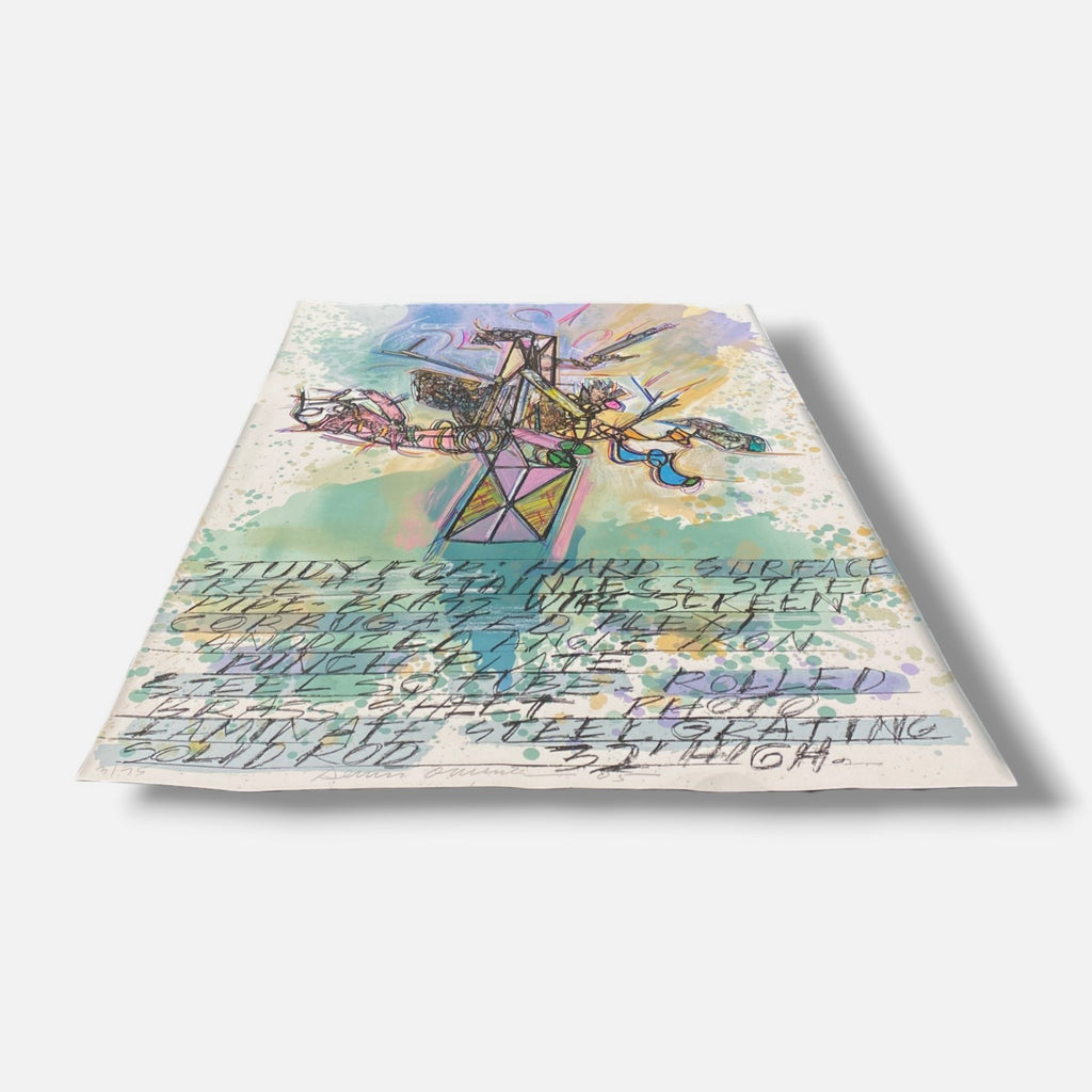 Dennis Oppenheim Study for Hard Surface Tree #3 2005 Signed Fine Wall Art 44 x60