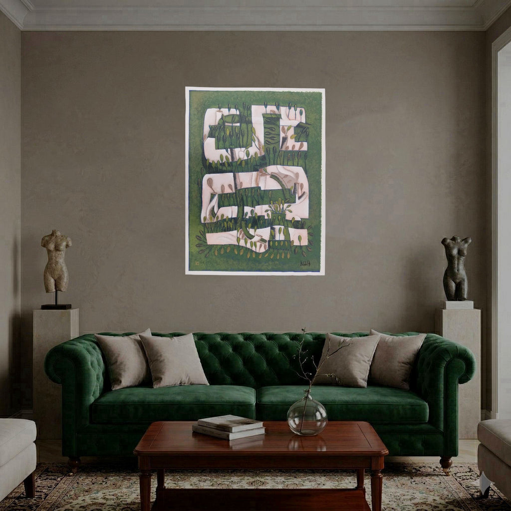 Nélida López Martínez "Primavera I" 2002 P.T. Limited Signed Wall Art 100x73 cm