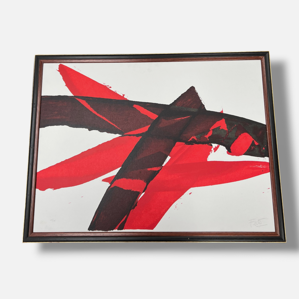 Luis Feito López "Sin Titulo" 1996 Limited Framed Signed Fine Wall Art