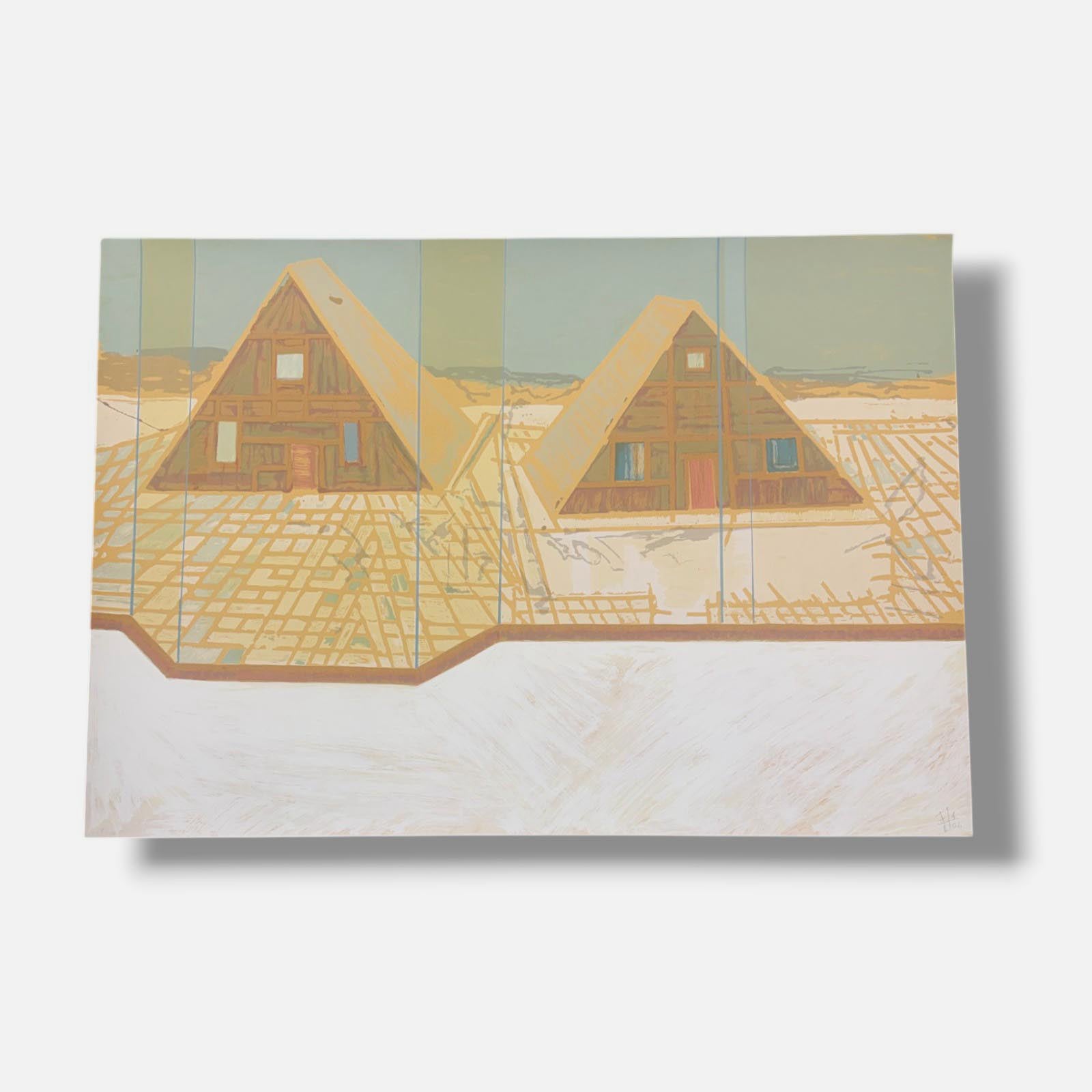 Ignacio Gumucio "Piramides" 2006 P.T. Signed Limited Fine Wall Art | 70Lx100Wcm