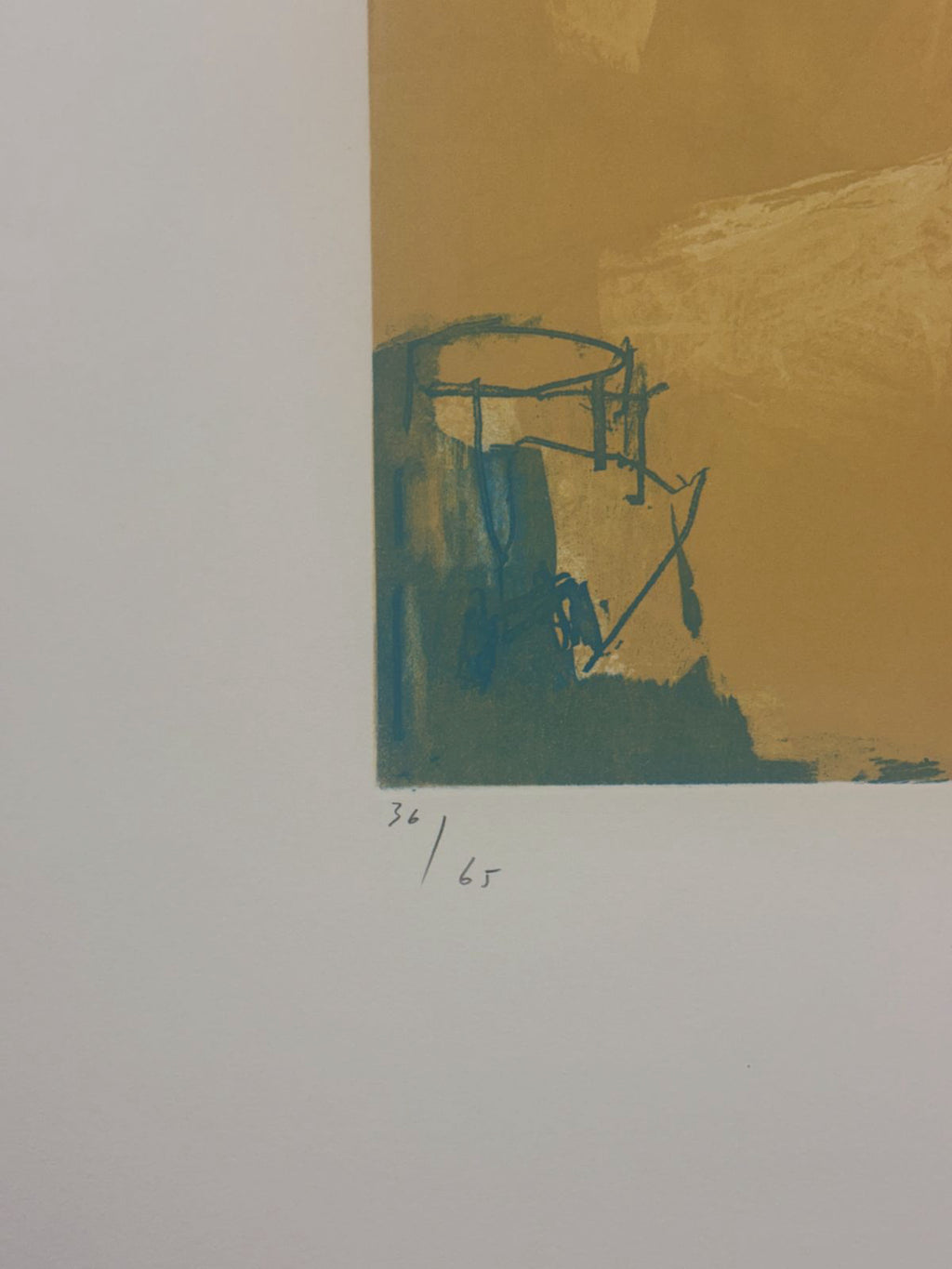 Joaquín Capa Eiriz "Profile on Ocher" /65 Limited Signed Fine Wall Art 56L x 76W