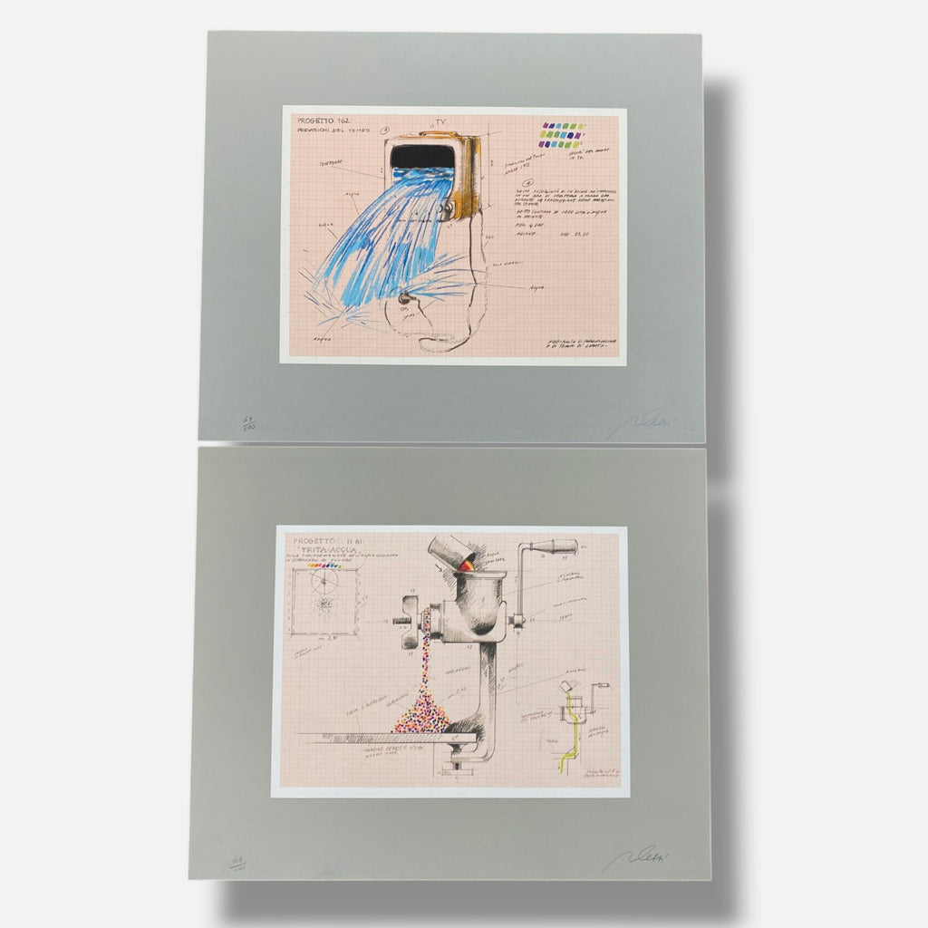Fabrizio Plessi "Rapporto Sull' Acqua" 1974 Fine Wall Art 12-Piece Set
