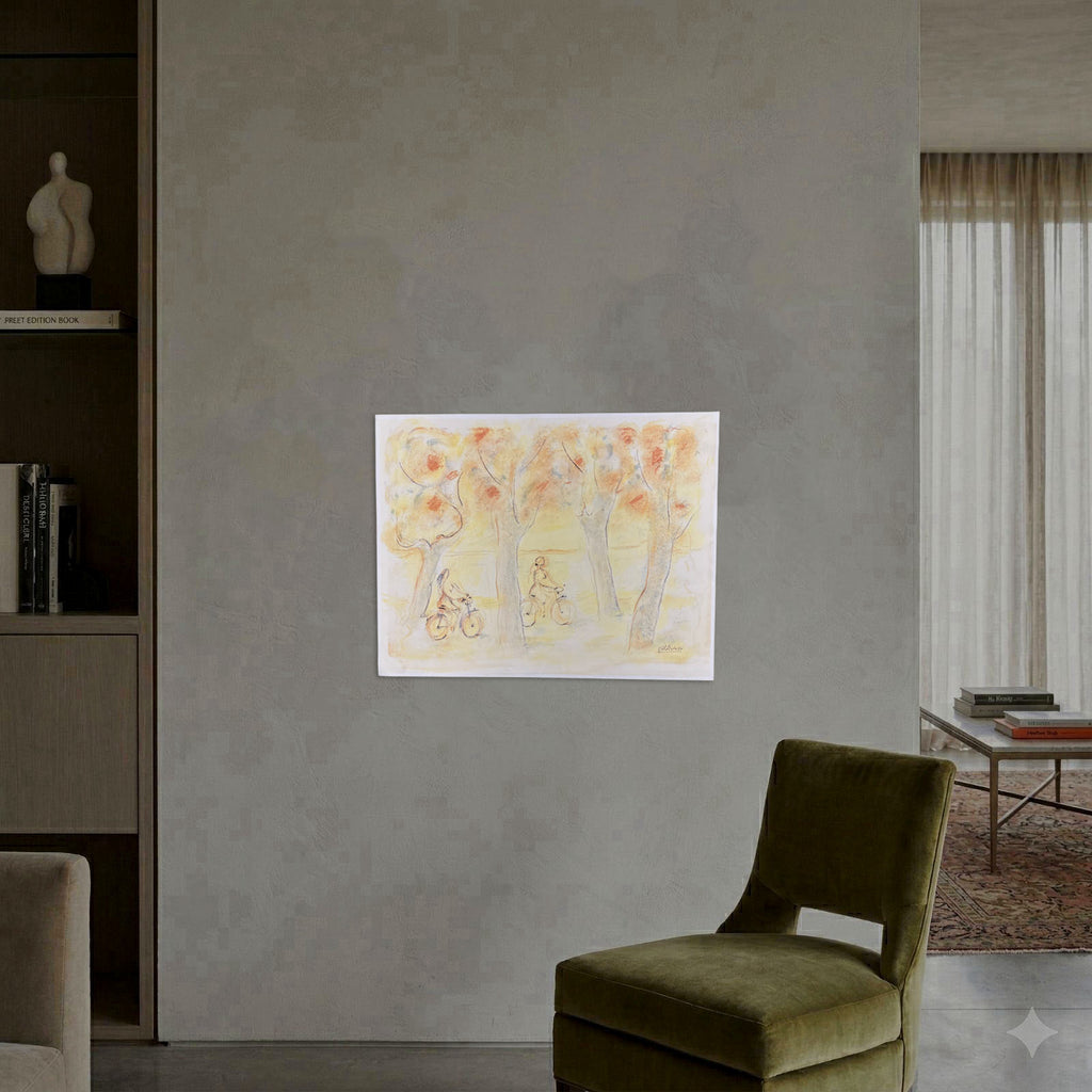 Antonio Rodriguez Valdivieso "Paisaje Con Ciclista" Limited Signed Fine Wall Art