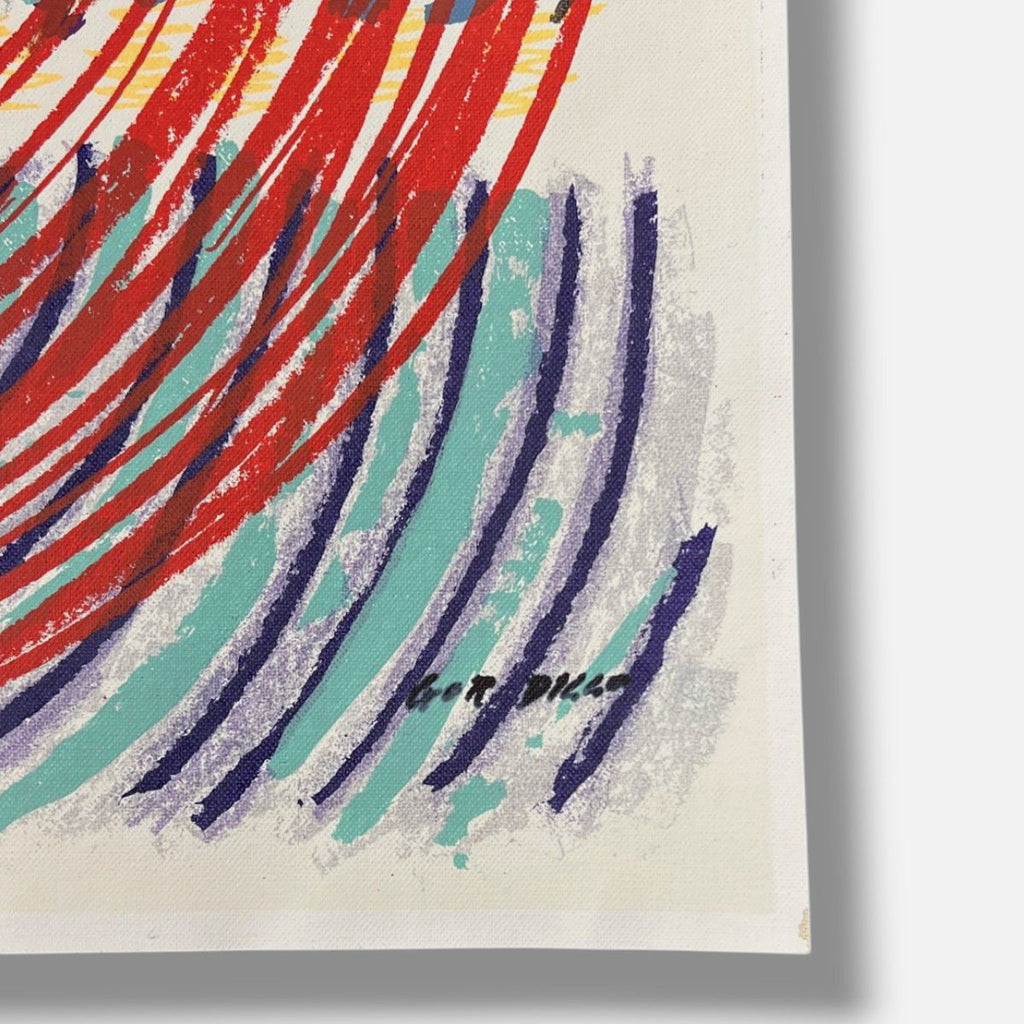 Luis Gordillo "Anitcosa Con Corazon Rojo" 2001 Limited Signed Wall Art, 76x54 cm