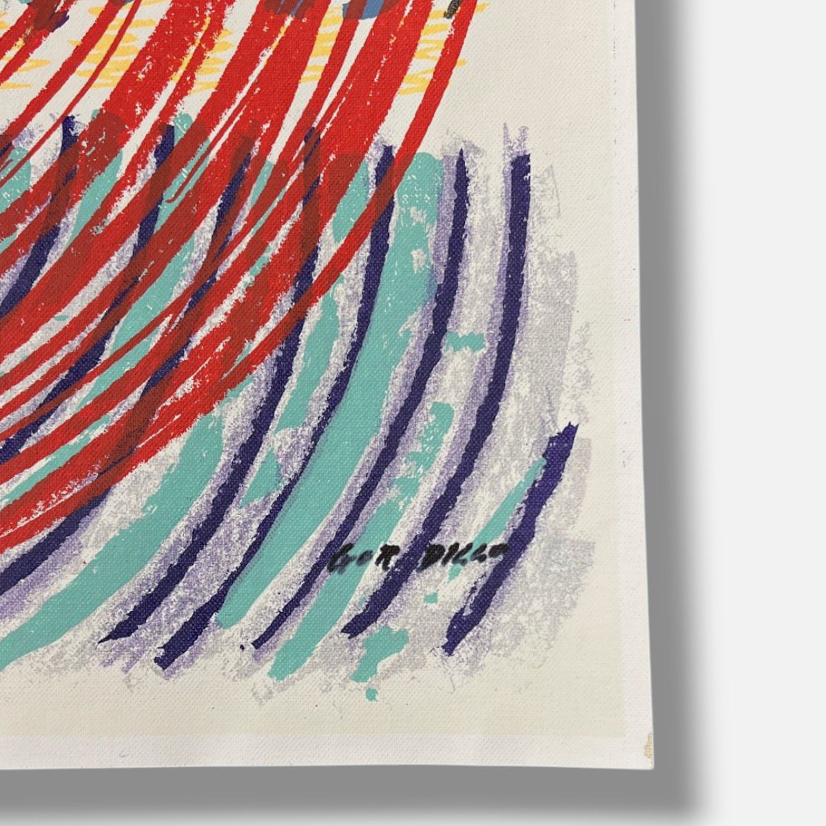 Luis Gordillo "Anitcosa Con Corazon Rojo" 2001 Limited Signed Wall Art, 76x54 cm