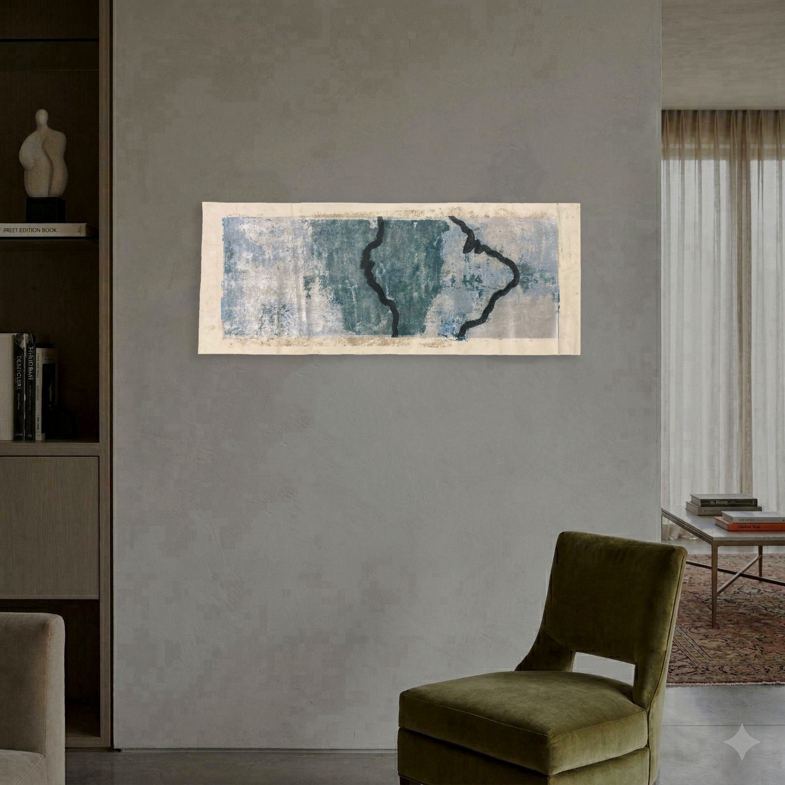 Elena Jiménez Moreno "Mares Del Sur" 2002 Limited Signed Wall Art | 38x110 cm