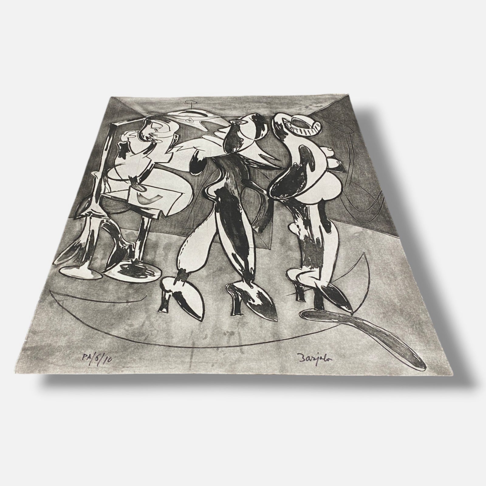 Juan Antonio Galea Barjola "Personajes Con Tacones" P.A. Limited Signed Wall Art