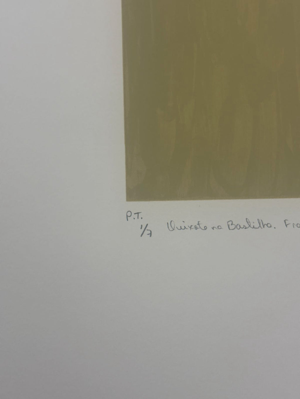 Álvaro Lapa "Francisco de Asís" P.T. 2005 Limited Signed Wall Art, 100L x 70W cm