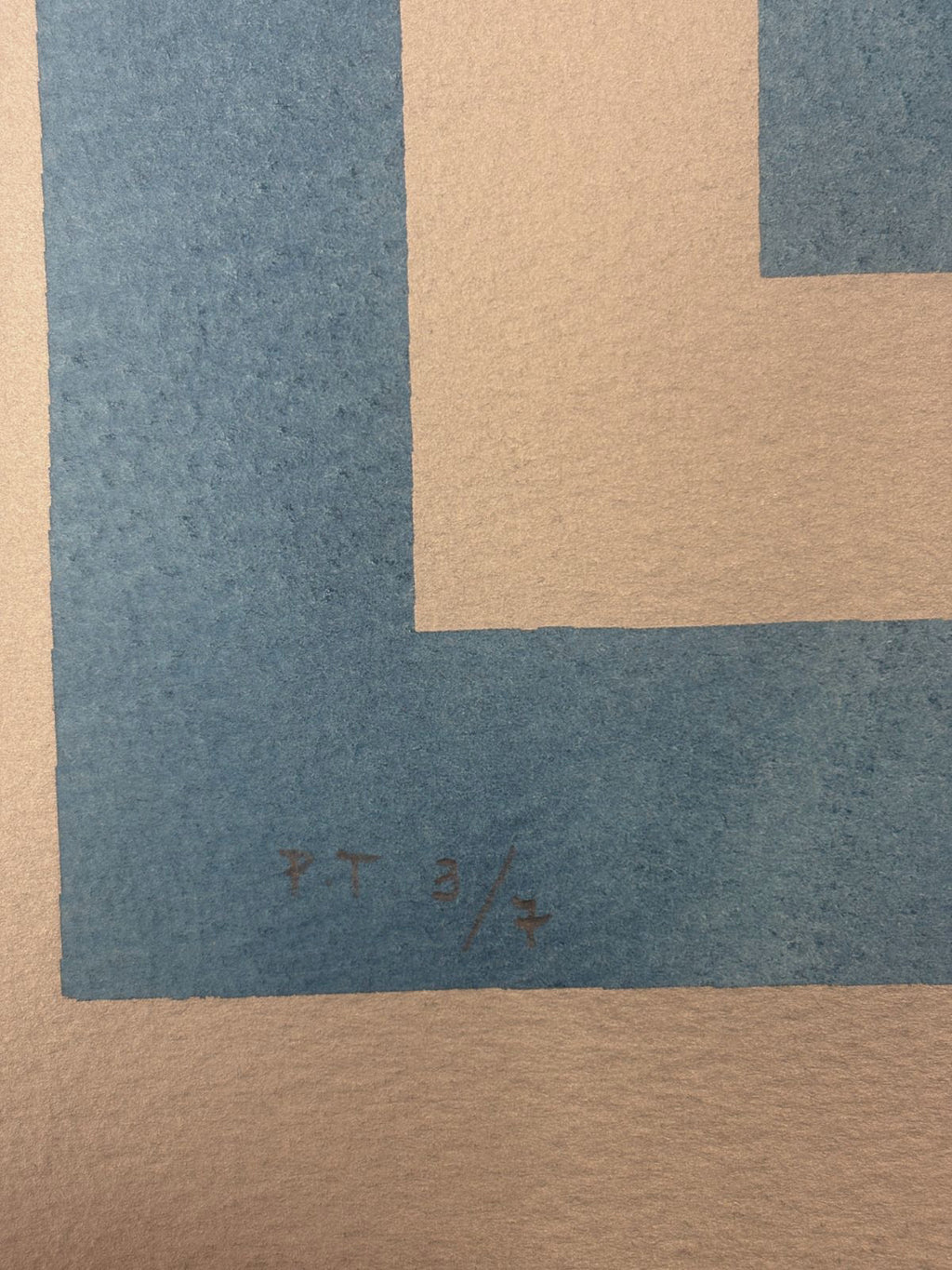 Natalia Cacciarelli "Estructuras 2003-02 (Azul)" P.T. Limited Signed Wall Art