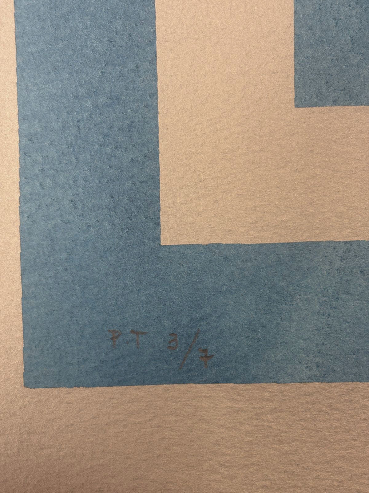 Natalia Cacciarelli "Estructuras 2003-02 (Azul)" P.T. Limited Signed Wall Art