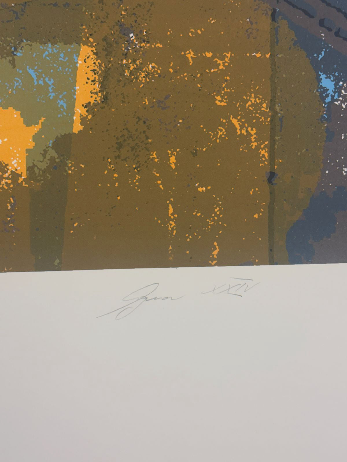 Augusto Andrade Diaz "Agua XXIV" P.T. 2005 Limited Signed Wall Art 100L x 70W cm
