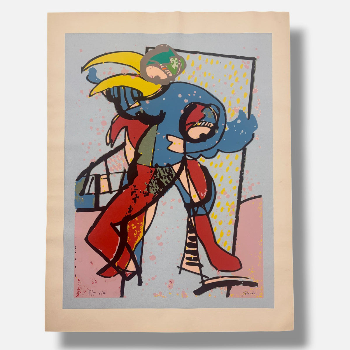 Cristóbal Gabarrón Betegón "Hombre Maraton" P.T. 2003 Limited Signed Wall Art