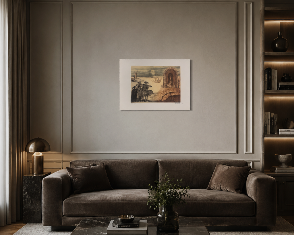 Òscar Estruga i Andreau "Mitologia I" H.C. Limited Signed Wall Art, 38L x 53W cm