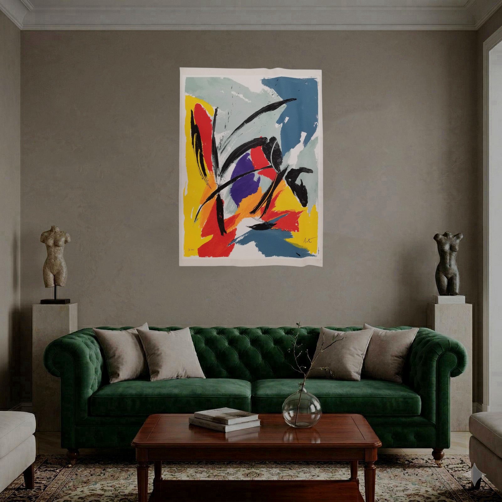 Jean Miotte "Mancha Violeta Superior Izquie" P.T. 2006 Limited Signed Wall Art