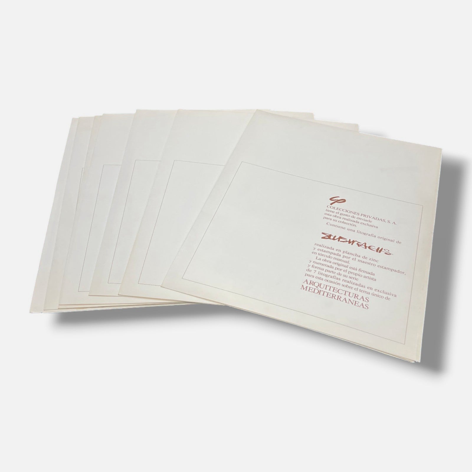 Josep Maria Subirachs "Carpeta" 7-Piece Folder Limited Signed Wall Art Set