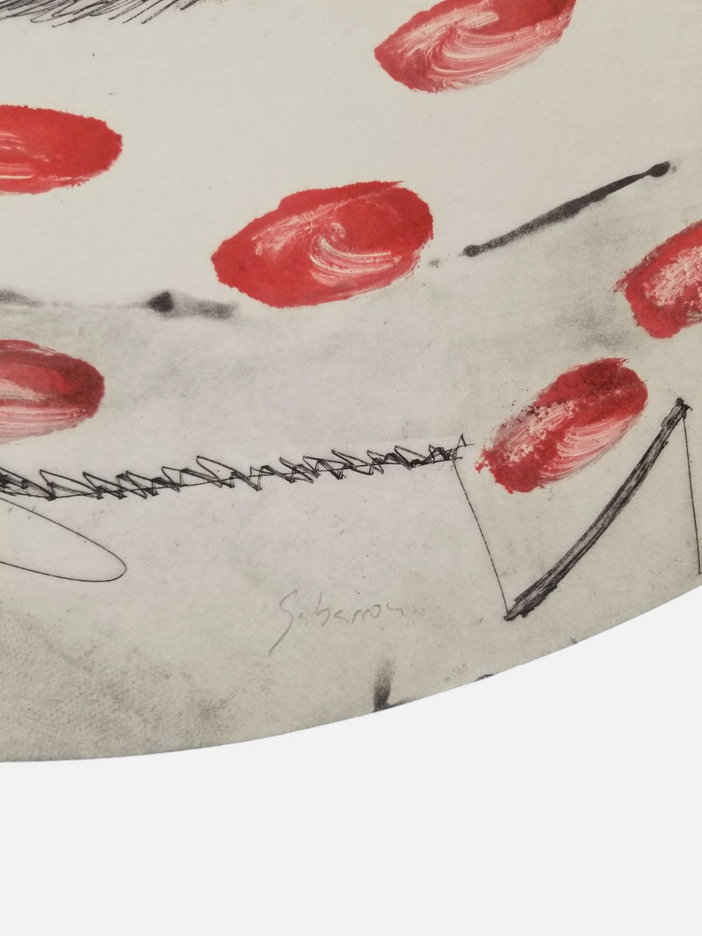 Cristóbal Gabarrón Betegón "Elemento Mar Blano" H.C. Limited Signed Wall Art