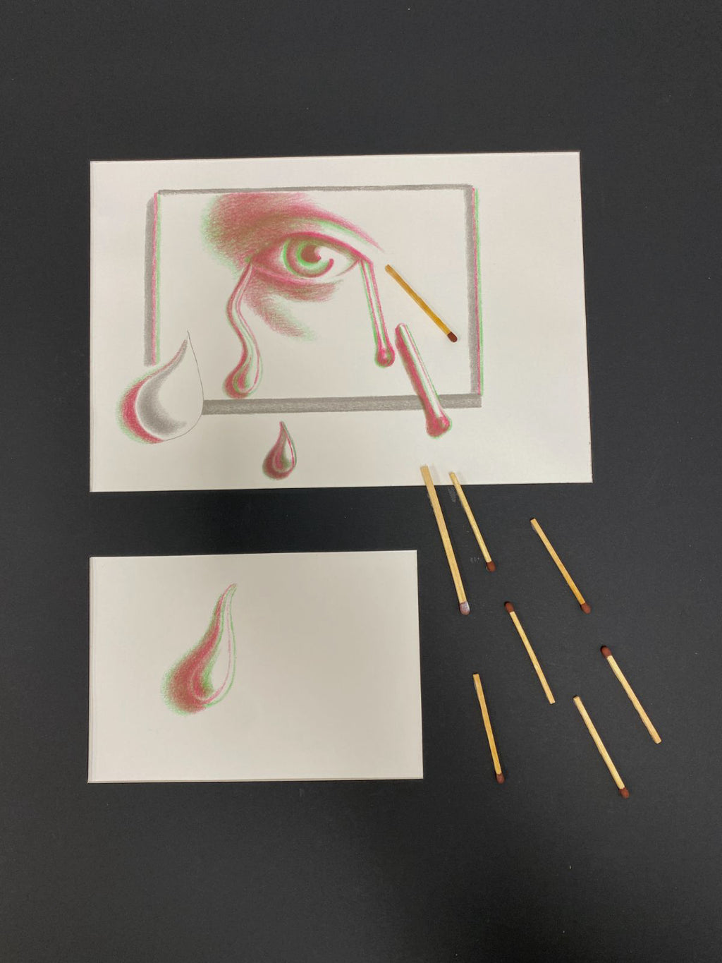 Luis Eduardo Aute "Lagrimas De Fuego" 2006, Fine 3D Art Print | 49 x 40 cm.