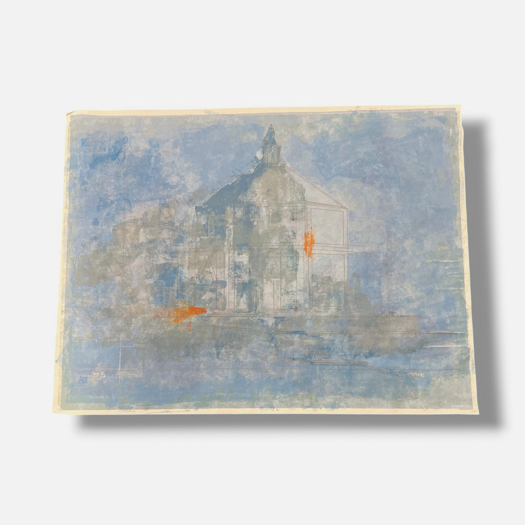 José Antonio Pérez de Vargas y Saldaña "Templo De Silencio" P.T. Signed Wall Art
