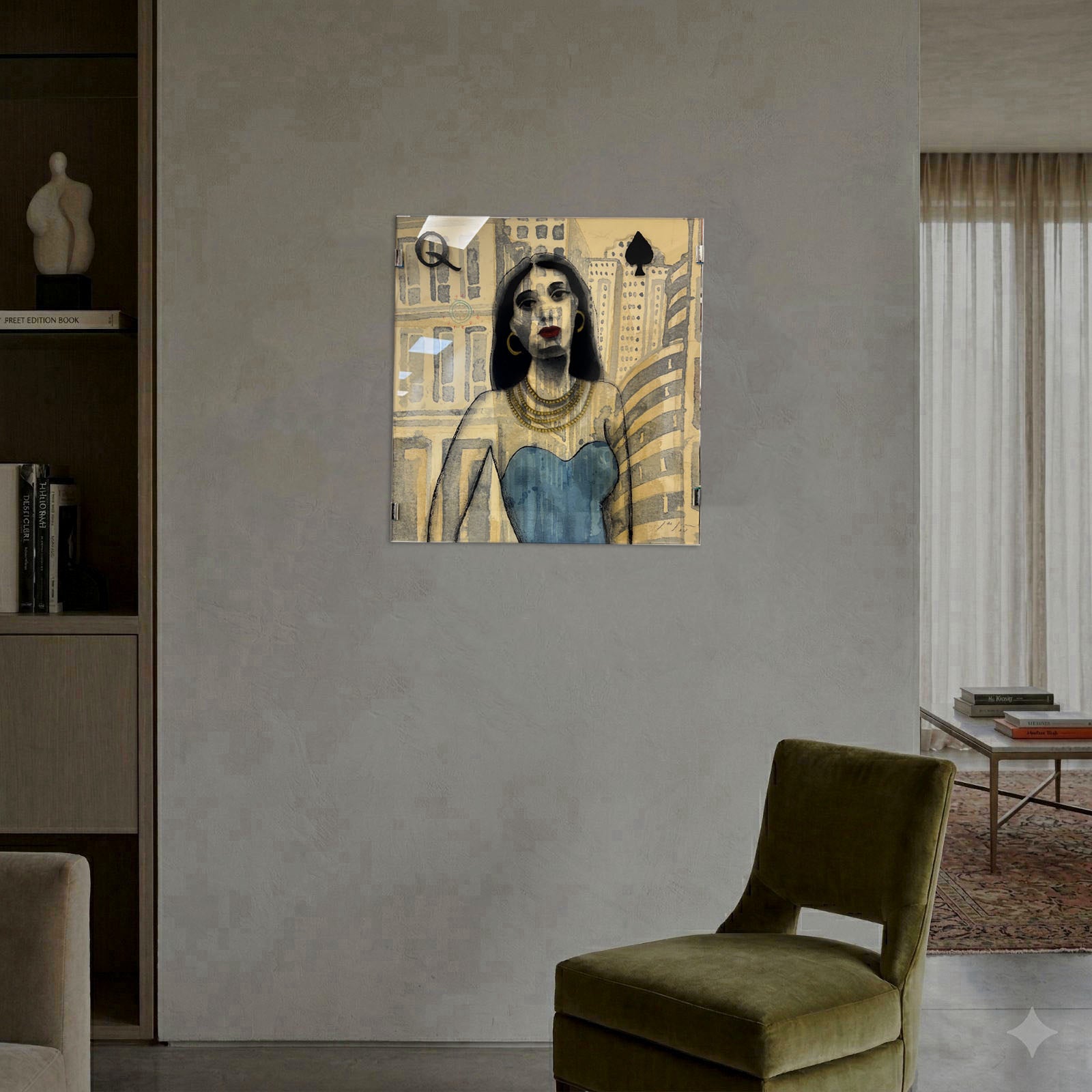 Javier de Juan Martínez "La. Reina de Picas" Limited Signed Fine Wall Art