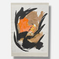 Jean Miotte "Mancha Naranja Central" P.T. Limited Signed Wall Art | 95 x 65 cm