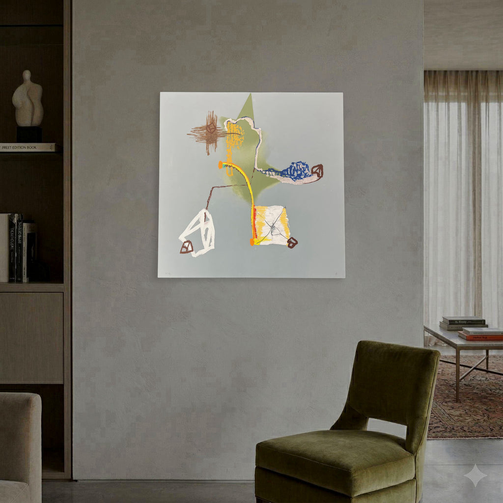 Isabel Martínez Rubio "Saliendo Del Miedo" 2006 Limited Signed Wall Art, 80x80cm