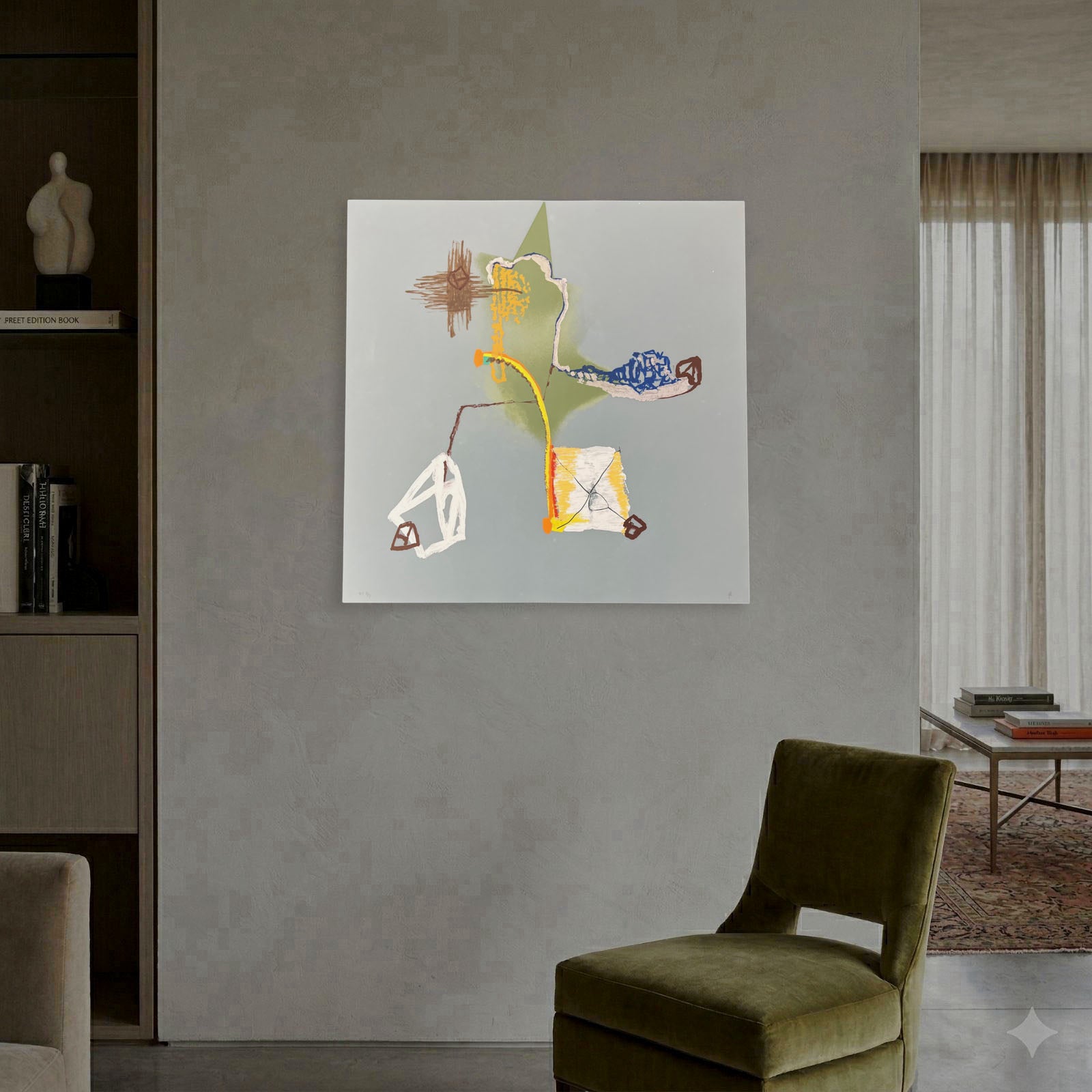 Isabel Martínez Rubio "Saliendo Del Miedo" 2006 Limited Signed Wall Art, 80x80cm