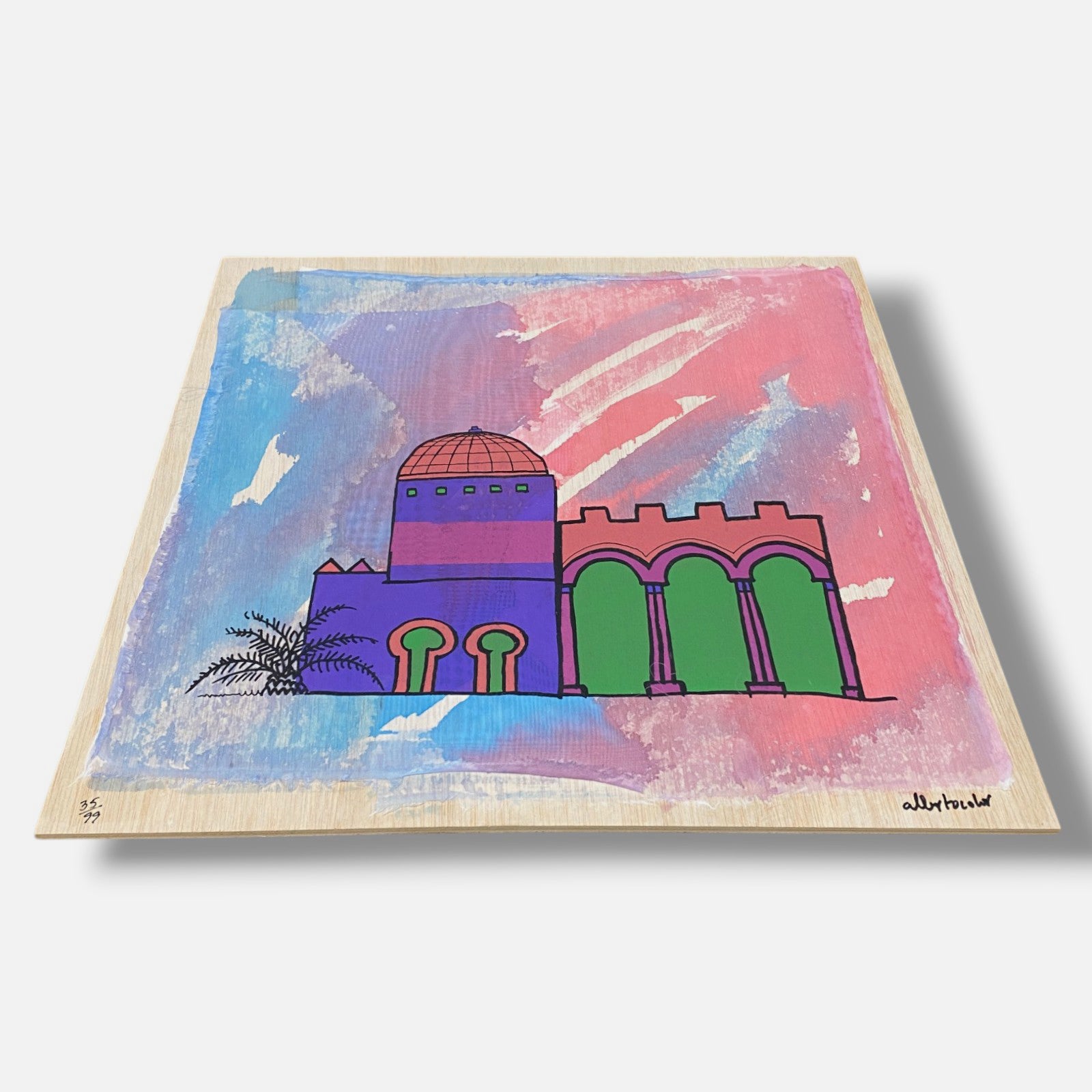 José Alberto López Sánchez "Palacio De Primavera" Fine Wall Art / 20" x 20" in