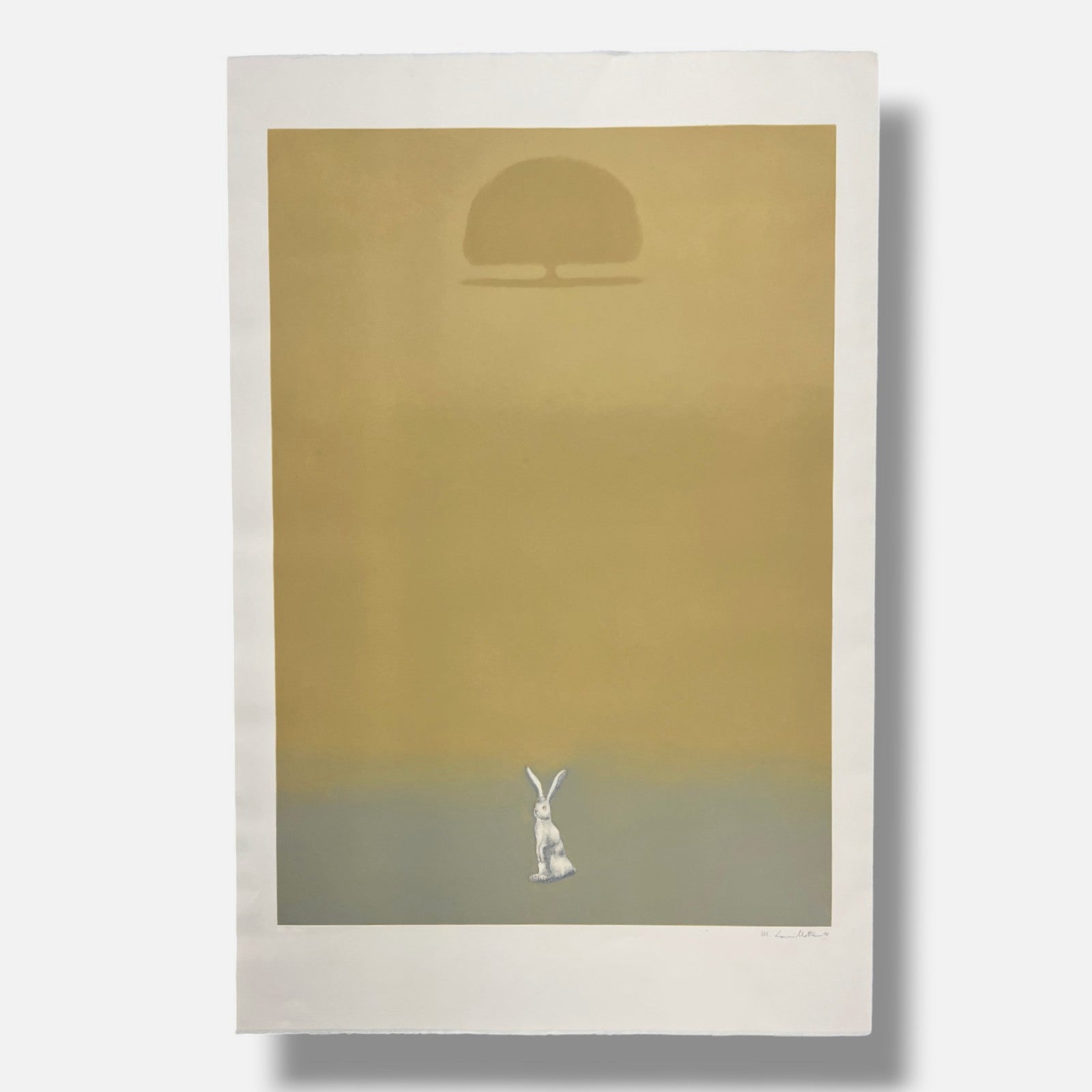 Maurizio Lanzillotta "Conejo y Encina"Limited Signed Wall Art, 70 x 100 cm