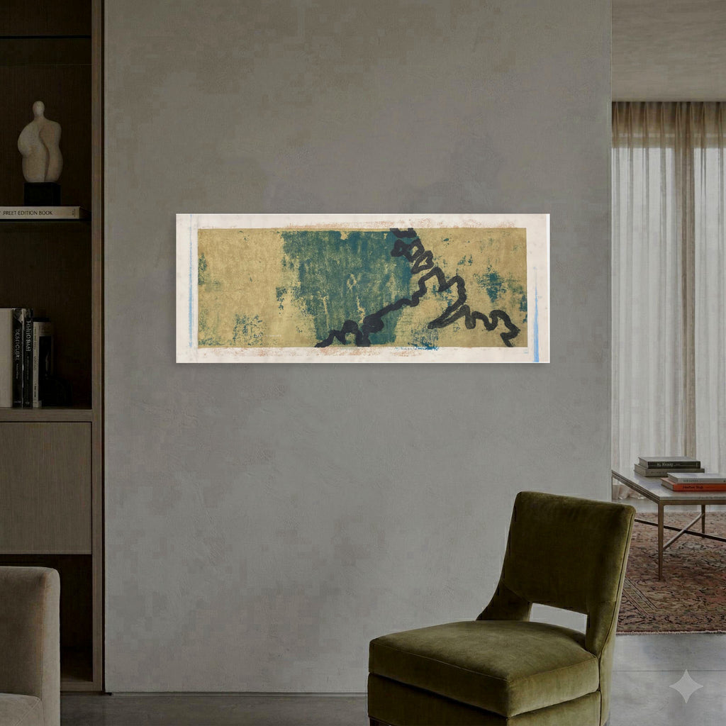 Elena Jiménez Moreno "Mares Del Norte" 2002 Limited Signed Wall Art | 38x110 cm
