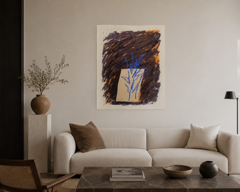 Josep Álvarez Niebla "Ofrena" 1991, Limited Signed Unframed Wall Art, 60Lx50W cm