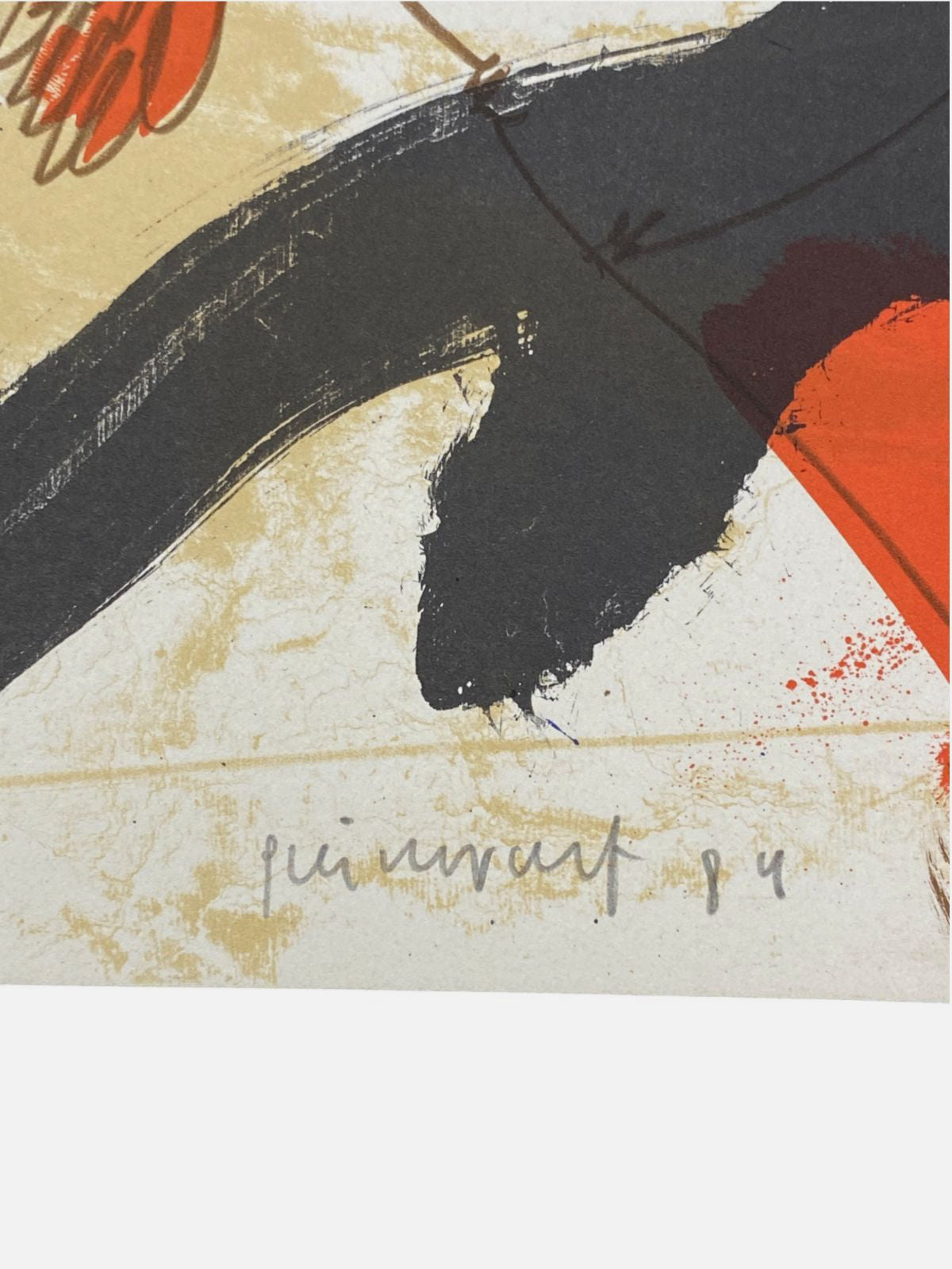 Josep Guinovart "Paisaje" 1984 Limited Signed Unframed Fine Wall Art, 54Lx40W cm