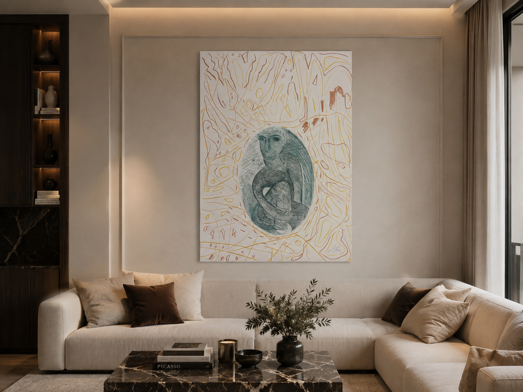Sandro Chia "B1" 1991 Unframed Limited Signed Fine Wall Art Print, 99L x 69W cm