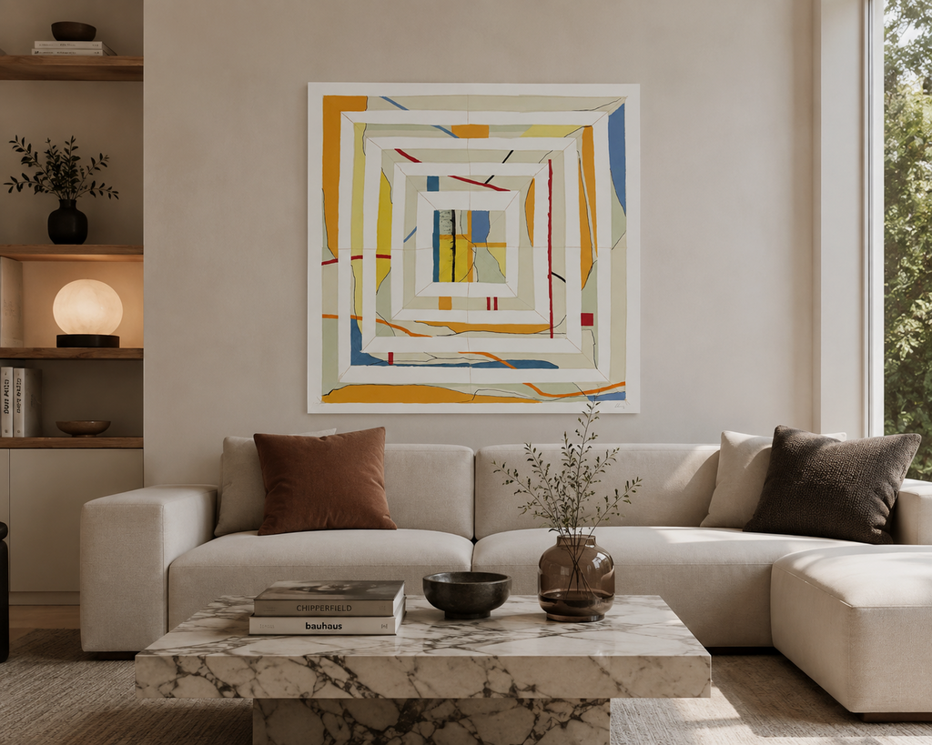 Oscar Lloveras "Dédalo III" 2005 /99 Limited Signed Fine Wall Art 76L x 76W cm